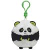 TY Beanie Ballz - BONSAI the Panda (Plastic Key Clip - 2.5 inch) (Mint)