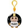 TY NFL Beanie Ballz - PITTSBURGH STEELERS (Plastic Key Clip - 2.5 inch) (Mint)