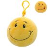 TY Beanie Ballz - SMILEY the Smile Face (Plastic Key Clip - 2.5 inch) (Mint)