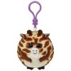 TY Beanie Ballz - TIPPY the Giraffe (Plastic Key Clip - 2.5 inch) (Mint)