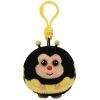 TY Beanie Ballz - ZIPS the Bumble Bee (Plastic Key Clip - 2.5 inch) (Mint)
