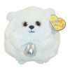 TY Beanie Ballz - SMOOTHIE the White Bear w/ Hershey Kiss (Regular Size - 5 inch) (Mint)