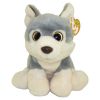 TY Classic Plush - ROCKY the Grey Wolf (Wildz Tag - 8 inch) (Mint)