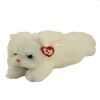 TY Classic Plush - ANGEL the White Cat with Pink Ribbon (12 inch) (Mint)