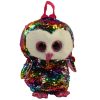 TY Fashion Flippy Sequin Backpack - OWEN the Owl (13 inch) (Mint)