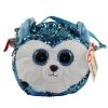 TY Fashion Flippy Sequin Purse - SLUSH the Husky (8 inch) (Mint)