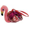 TY Fashion Flippy Sequin Wristlet - GILDA the Flamingo (5 inch) (Mint)