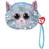 TY Fashion Flippy Sequin Wristlet - WHIMSY the Cat (5 inch) (Mint)