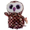 TY Flippables Sequin Plush - CHECKS the Owl (Regular Size - 6 inch) (Mint)