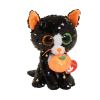 TY Flippables Sequin Plush - JINX the Black Cat with Pumpkin (Regular Size - 6 inch) (Mint)