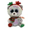 TY Flippables Sequin Plush - MISTLETOE the Christmas Polar Bear (Regular Size - 6 inch) (Mint)