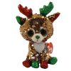 TY Flippables Sequin Plush - TEGAN the Christmas Reindeer (Regular Size - 6 inch) (Mint)
