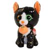 TY Flippables Sequin Plush - JINX the Black Cat with Pumpkin (Medium Size - 9 inch) (Mint)
