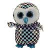 TY Flippables Sequin Plush - TOPPER the Checkered Owl (Medium Size - 9 inch) (Mint)
