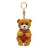 TY Beanie Baby - DUNCAN the Bear (Key Clip - 4 inch) (Mint)