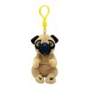 TY Beanie Baby - IZZY the Pug Dog (Key Clip - 4 inch) (Mint)