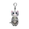 TY Beanie Baby - MITZI the Tabby Cat (Key Clip - 4 inch) (Mint)