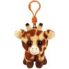 TY Beanie Baby - PEACHES the Giraffe (Plastic Key Clip) (4 inch) (Mint)