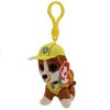 TY Beanie Baby - RUBBLE ( Paw Patrol - Plastic Key Clip ) (4 inch) (Mint)