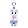 TY Beanie Baby - THUNDER the Husky Dog (Key Clip - 4 inch) (Mint)