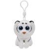 TY Beanie Baby - TUNDRA the White Tiger (Plastic Key Clip) (4 inch) (Mint)