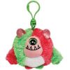 TY Monstaz - SPIKE the Pink & Green Cyclops (Plastic Key Clip - 3 inch) (Mint)