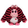 TY Monstaz - ZOEY the Pink & Black Striped Monster (Regular Size - 5 inch) (Mint)