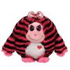 TY Monstaz - ZOEY the Pink & Black Striped Monster (Medium Size - 8 inch) (Mint)