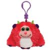 TY Monstaz - TRIXIE the Pink & Green Monster (Plastic Key Clip - 3 inch) (Mint)