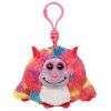 TY Monstaz - WILLY the Tie-Dyed Monster (Plastic Key Clip - 3 inch) (Mint)