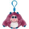 TY Monstaz - ZELDA the Purple & Blue Monster (Plastic Key Clip - 3 inch) (Mint)