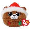 TY Puffies (Beanie Balls) Plush - PUDDING the Christmas Bear (3 inch) (Mint)