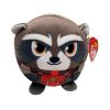 TY Puffies (Beanie Balls) Plush - ROCKET RACCOON [Marvel](3 inch) (Mint)