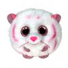 TY Puffies - TABOR the Pink & White Tiger (4 inch) (Mint)