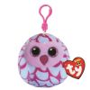 TY Mini Beanie Squishies Plush - PINKY the Owl (3 inch) (Mint)