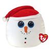 TY Squish-A-Boos Plush - FLURRY the Snowman (Small Size - 10 inch) (Mint)