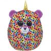 TY Squish-A-Boos Plush - GISELLE the Rainbow Leopard (Small Size) (Mint)