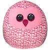 TY Squish-A-Boos Plush - PINKY the Owl (Small Size) (Mint)