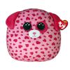TY Squish-A-Boos Plush - TICKLE the Valentine's Dog (Small Size - 10 inch) (Mint)
