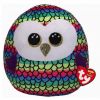 TY Squish-A-Boos Plush - OWEN the Rainbow Owl (12 inch) (Mint)