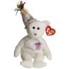 TY Beanie Baby - APRIL the Teddy Birthday Bear (w/ hat) (9 inch) (Mint)