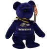 TY Beanie Baby - NFL Football Bear - BALTIMORE RAVENS (8.5 inch) (Mint)