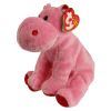 TY Beanie Baby - BIG KISS the Pink Hippo (6 inch) (Mint)