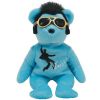 TY Beanie Baby - BLUE BEANIE SHOES the Elvis Bear (8.5 inch) (Mint)