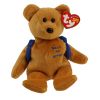 TY Beanie Baby - BOOKS the Bear (Blue Backpack Version) (8.5 inch) (Mint)