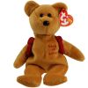 TY Beanie Baby - BOOKS the Bear (Red Backpack Version) (8.5 inch) (Mint)