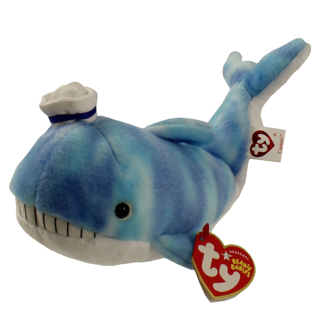 TY Beanie Baby - CAPTAIN the Whale (7 inch) (Mint): Sell2BBNovelties ...