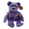 TY Beanie Baby - CLUBBY 4 the Bear (Rainbow Button) (8.5 inch - Mint)