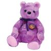 TY Beanie Baby - CLUBBY 6 the Bear (Purple Version) (7 inch - Mint)