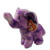 TY Beanie Baby - COASTLINE the Purple Elephant (6.5 inch) (Mint)